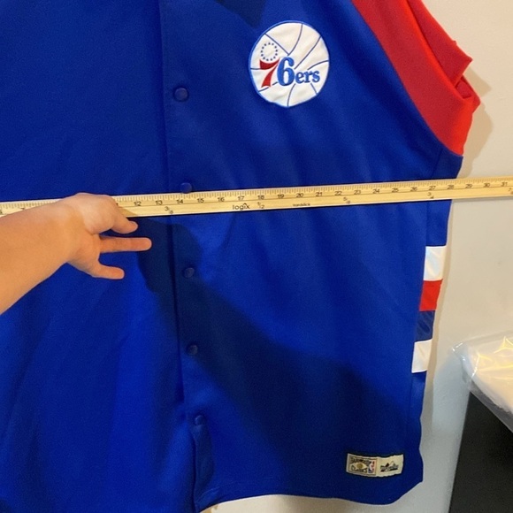 76ers warmup button up men’s size 3XL - Picture 6 of 7